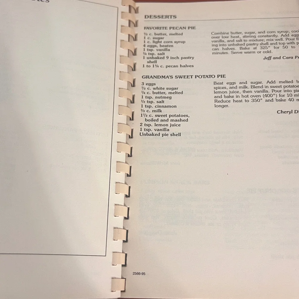 Home Cookin Towne Lake Baptist Church Community Cookbook 1995 Spiral Bound